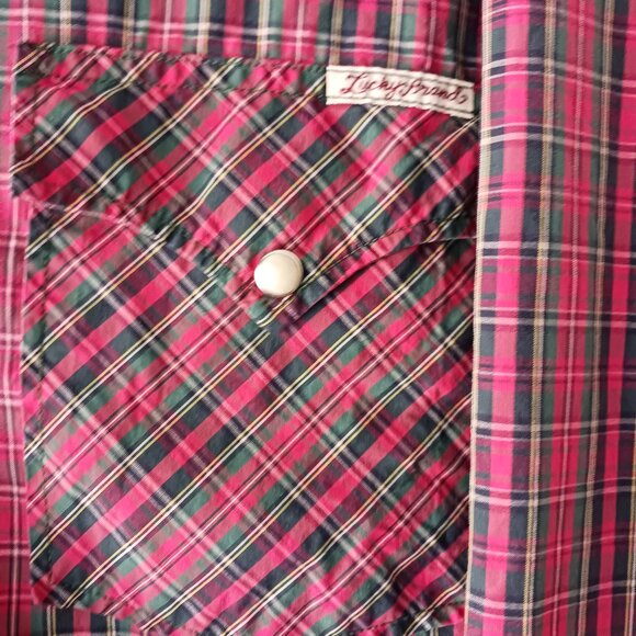 Lucky Brand Sportswear Mens Long Sleeve Dress Shirt Size XL Pearl Snap Western - Picture 5 of 11